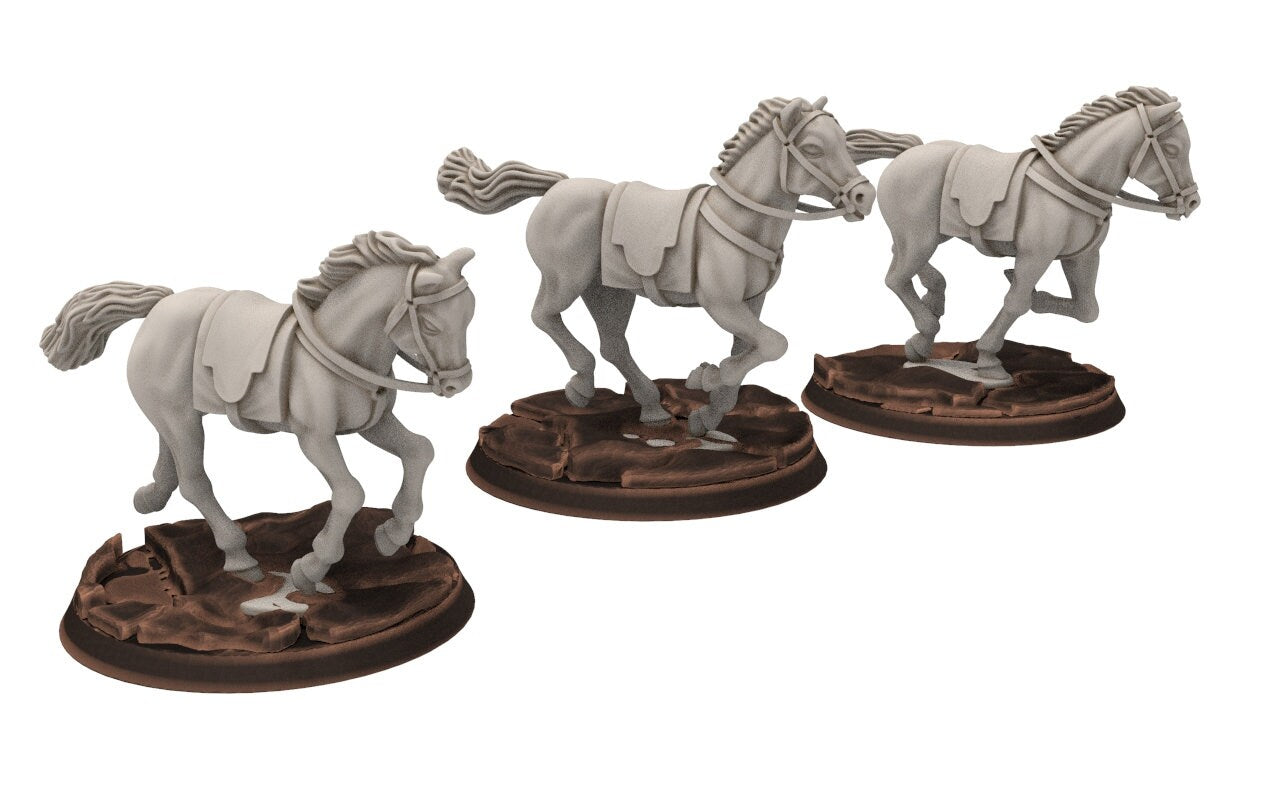 Ornor - Ranger galloping Horses of the North, Protectors of the Shire, Dune Din, Merbury, Bowmen, Scouts miniatures for wargame D&D, Lotr...