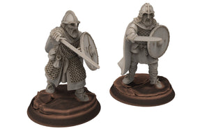 Wildmen - Wildmen heavy infantry with shields, Dun warriors warband, Middle rings miniatures for wargame D&D, Lotr... Medbury miniatures