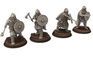 Wildmen - Wildmen heavy infantry Banner, Dun warriors warband, Middle rings miniatures for wargame D&D, Lotr... Medbury miniatures