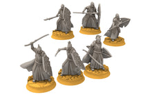 Charger l&#39;image dans la galerie, Rivandall - Bloody elves with sword and shield, Last Hight elves from the West, Middle rings Davales miniatures pour wargame D&amp;D, SDA...
