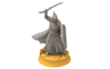 Charger l&#39;image dans la galerie, Rivandall - Bloody elves with sword and shield, Last Hight elves from the West, Middle rings Davales miniatures pour wargame D&amp;D, SDA...
