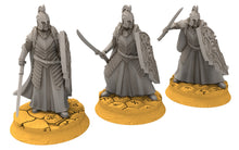 Charger l&#39;image dans la galerie, Rivandall - Bloody elves with sword and shield, Last Hight elves from the West, Middle rings Davales miniatures pour wargame D&amp;D, SDA...
