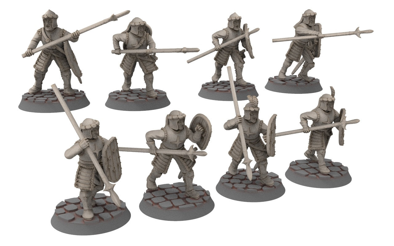 Ornor - spearmen of the Lost Kingdom of the North, Dune Din, Misty Mountains, miniatures for wargame D&D, Lotr...