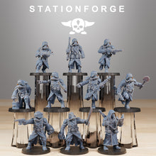 Charger l&#39;image dans la galerie, GrimGuard - Acolytes, mechanized infantry, post apocalyptic empire, usable for tabletop wargame.
