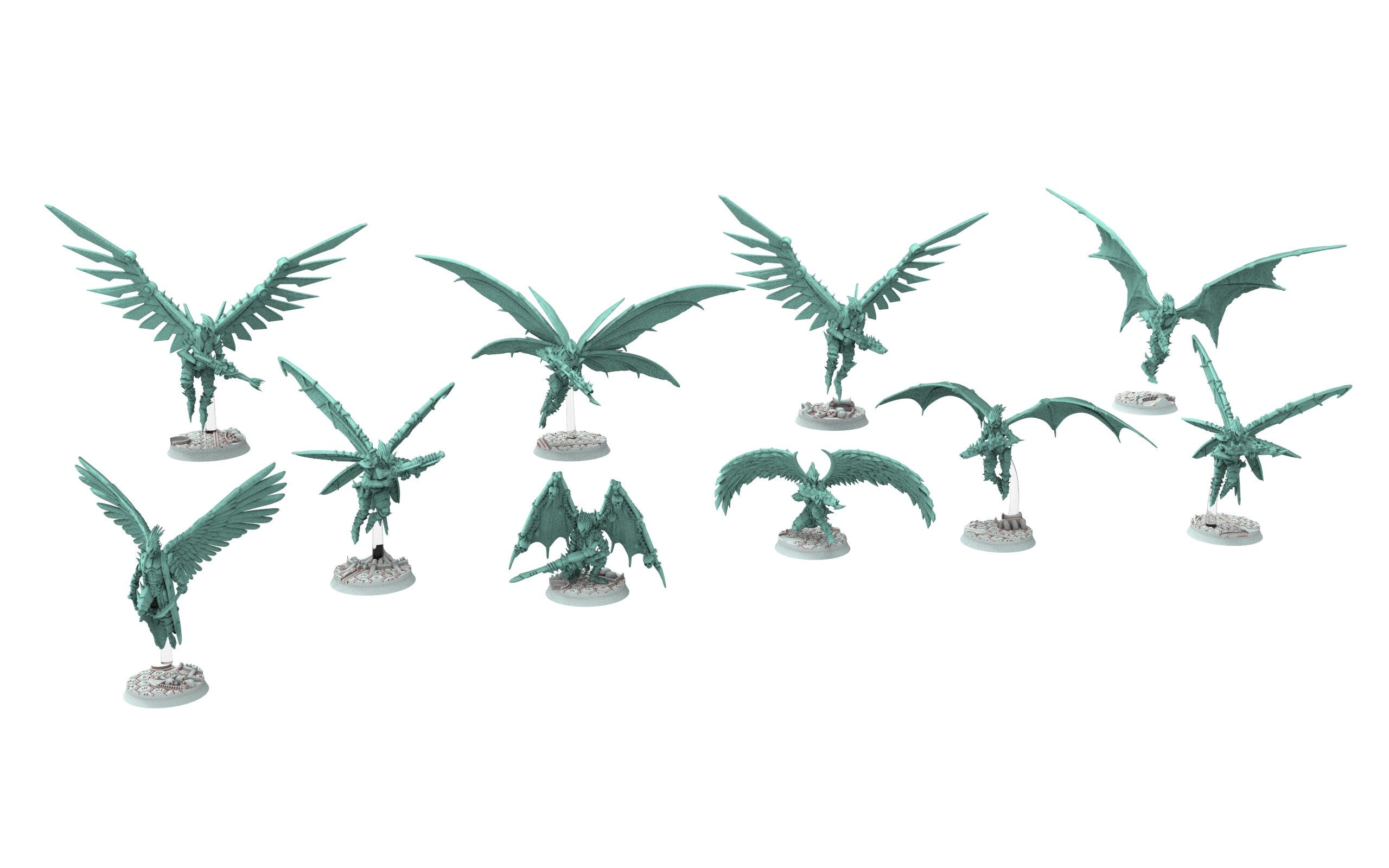 Dark city - Flying Cursed Scout warriors with wide range of heavy weapons Dark eldar drow