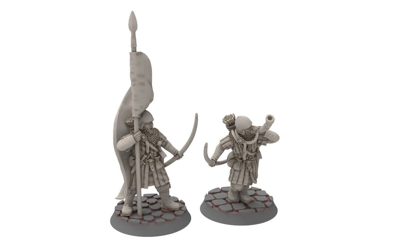 Gandor - Fief levy bowmen, minis for wargame D&D, SDA...