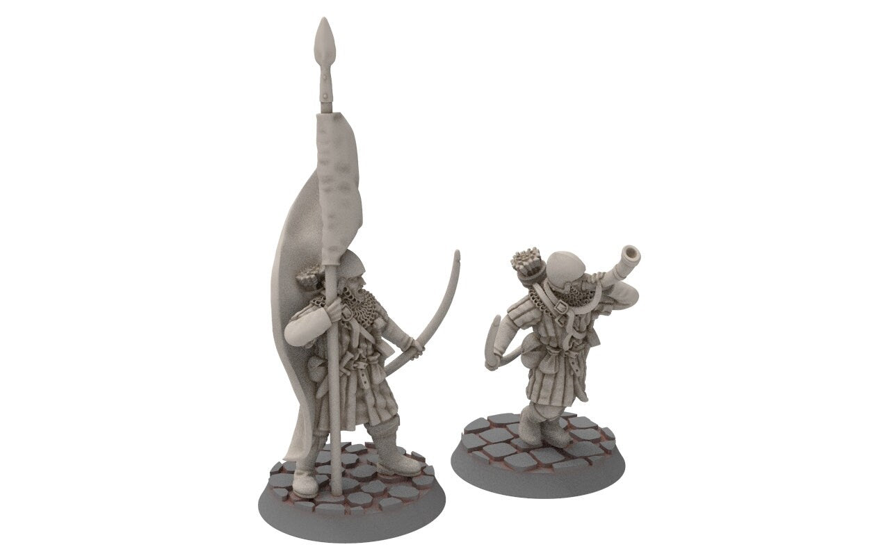 Gandor - Fief levy bowmen, minis for wargame D&D, SDA...