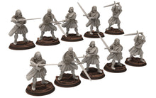 Load image into Gallery viewer, Gandor - Fief levy clan men Warriors highlander, minis for wargame D&amp;D, Lotr...
