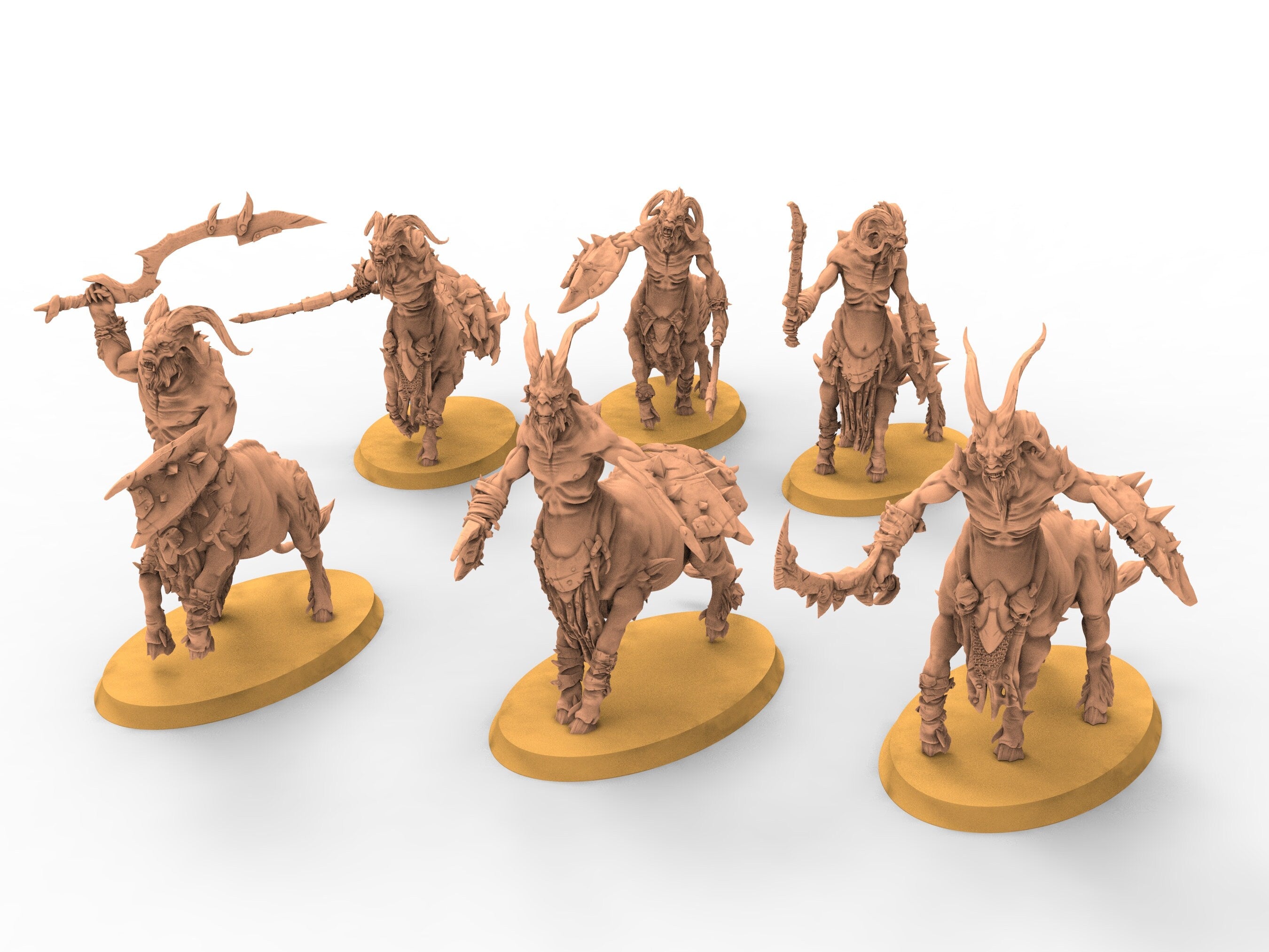 Beastmen - Centaurs with blade Beastmen warriors of Chaos