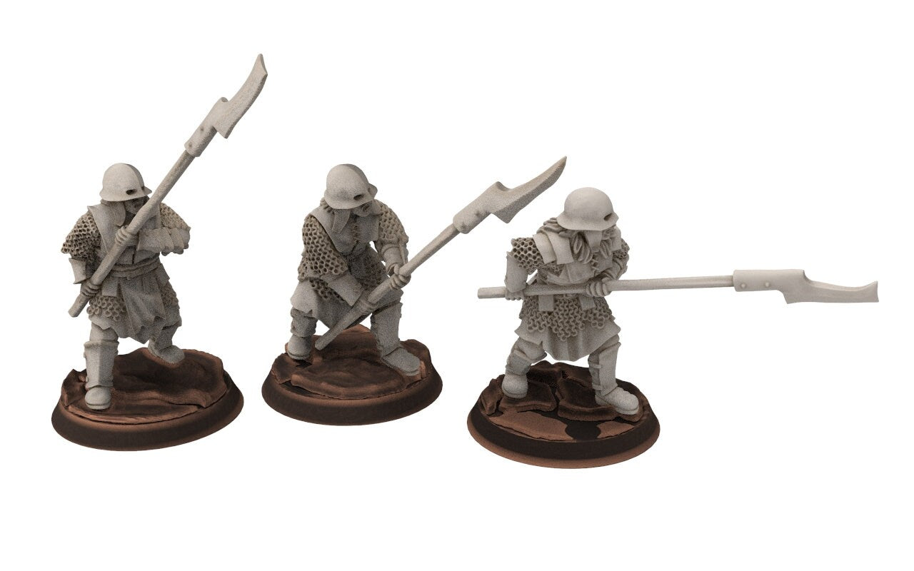 Orcs horde - Orc Spearman infantry, Orc warriors warband, Middle rings miniatures for wargame D&D, Lotr... Medbury miniatures