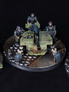 Rundsgaard - Gungnir Heavy Support pod, imperial infantry, post-apocalyptic empire, usable for tabletop wargame.