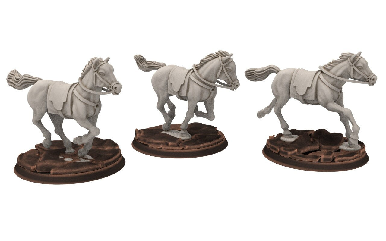 Ornor - Ranger galloping Horses of the North, Protectors of the Shire, Dune Din, Merbury, Bowmen, Scouts miniatures for wargame D&D, Lotr...