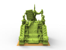 Load image into Gallery viewer, Lost temple - Skink on Sacrificial Palaquin usable for Oldhammer, battle, king of wars, 9th age
