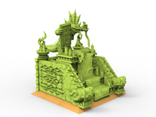 Load image into Gallery viewer, Lost temple - Skink on Sacrificial Palaquin usable for Oldhammer, battle, king of wars, 9th age
