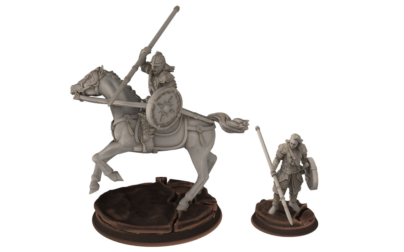 Rohan - Riders of Warhorses Prince Modular, Knight of Rohan, the Horse-lords, rider of the mark, minis for wargame D&D, Lotr...