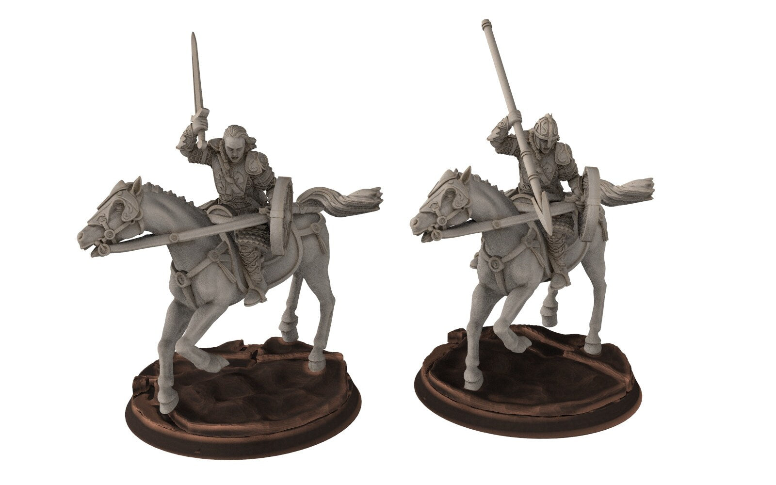 Rohan - Riders of Warhorses Prince Modular, Knight of Rohan, the Horse-lords, rider of the mark, minis for wargame D&D, Lotr...