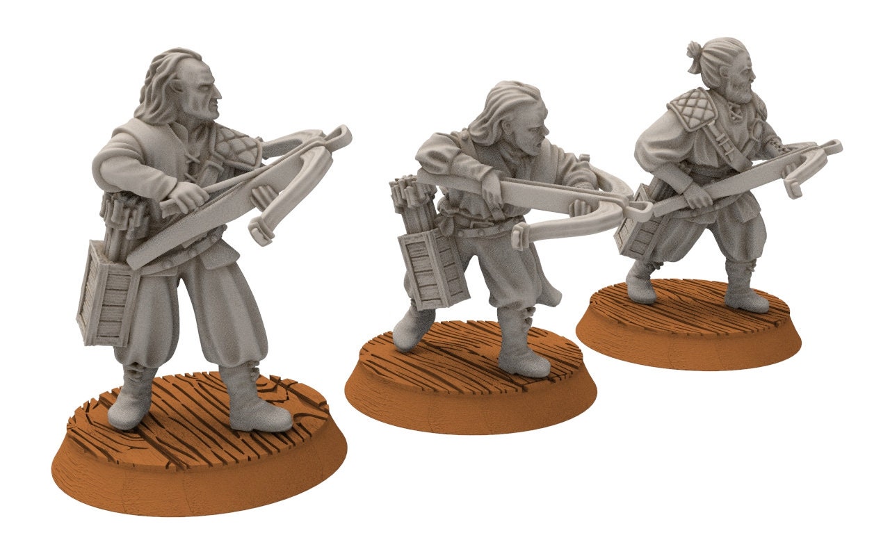 Corsairs - Pirate Crossbow, immortals fell dark humans, port corsairs Harad Bedouin Arabs Sarazins miniatures for wargame D&D, Lotr...