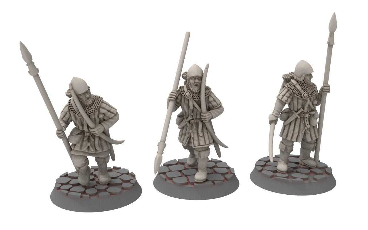 Gandor - Fief levy bowmen, minis for wargame D&D, SDA...