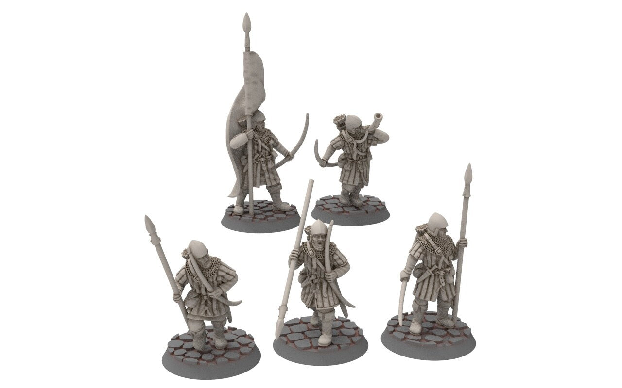 Gandor - Fief levy bowmen, minis for wargame D&D, SDA...