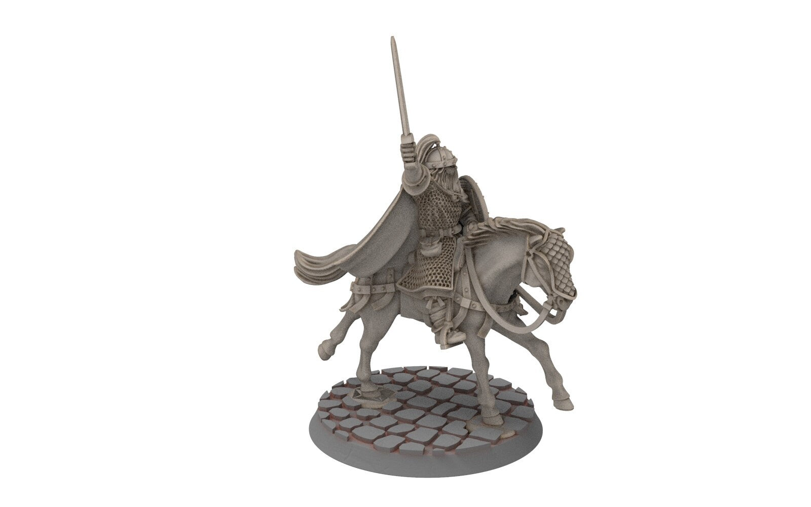 Rohan - Riders of Warhorses King Hrothgar, Knight of Rohan, the Horse-lords, rider of the mark, minis for wargame D&D, Lotr...