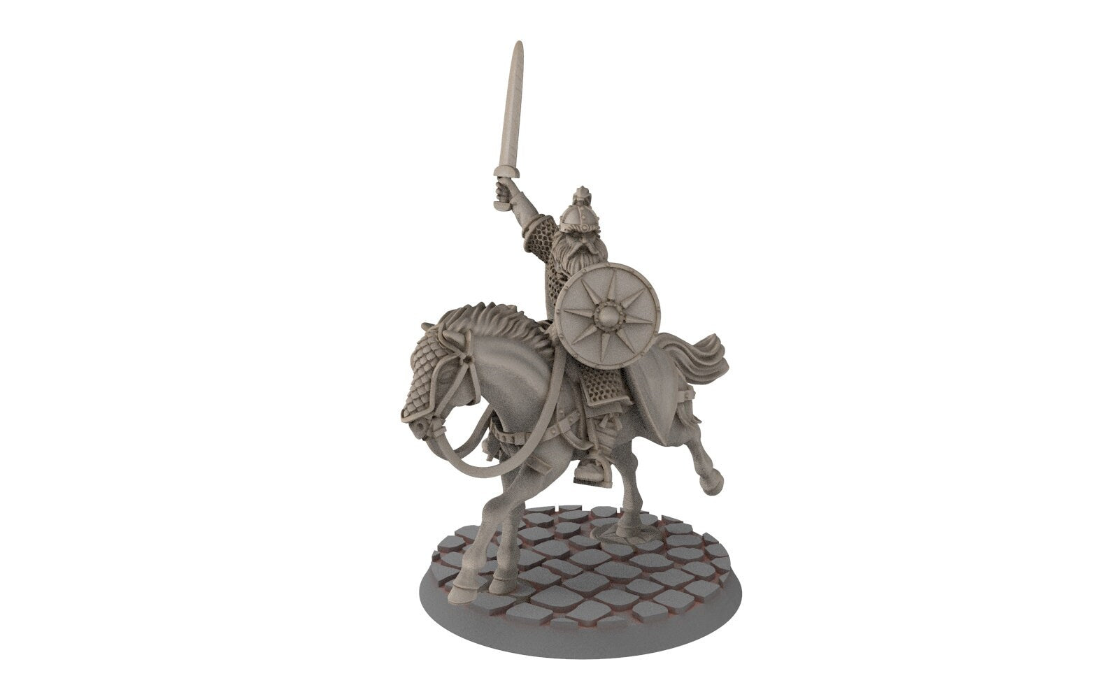 Rohan - Riders of Warhorses King Hrothgar, Knight of Rohan, the Horse-lords, rider of the mark, minis for wargame D&D, Lotr...