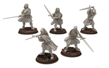 Load image into Gallery viewer, Gandor - Fief levy clan men Warriors highlander, minis for wargame D&amp;D, Lotr...
