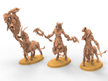 Load image into Gallery viewer, Beastmen - Centaurs with Spears Beastmen warriors of Chaos
