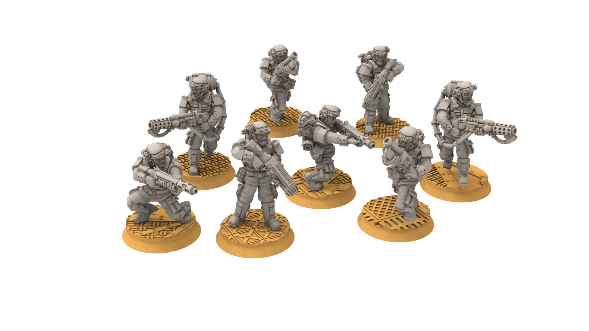 Rundsgaard - Main Troops Melta, imperial infantry, post apocalyptic empire, usable for tabletop wargame.