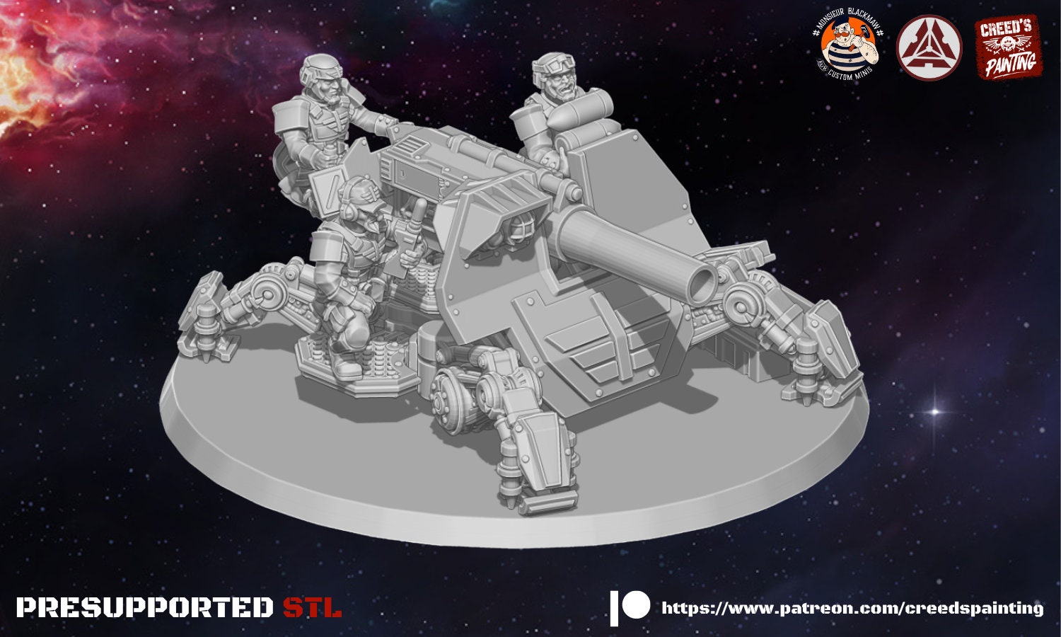 Rundsgaard - Gungnir Heavy Support pod, imperial infantry, post-apocalyptic empire, usable for tabletop wargame.