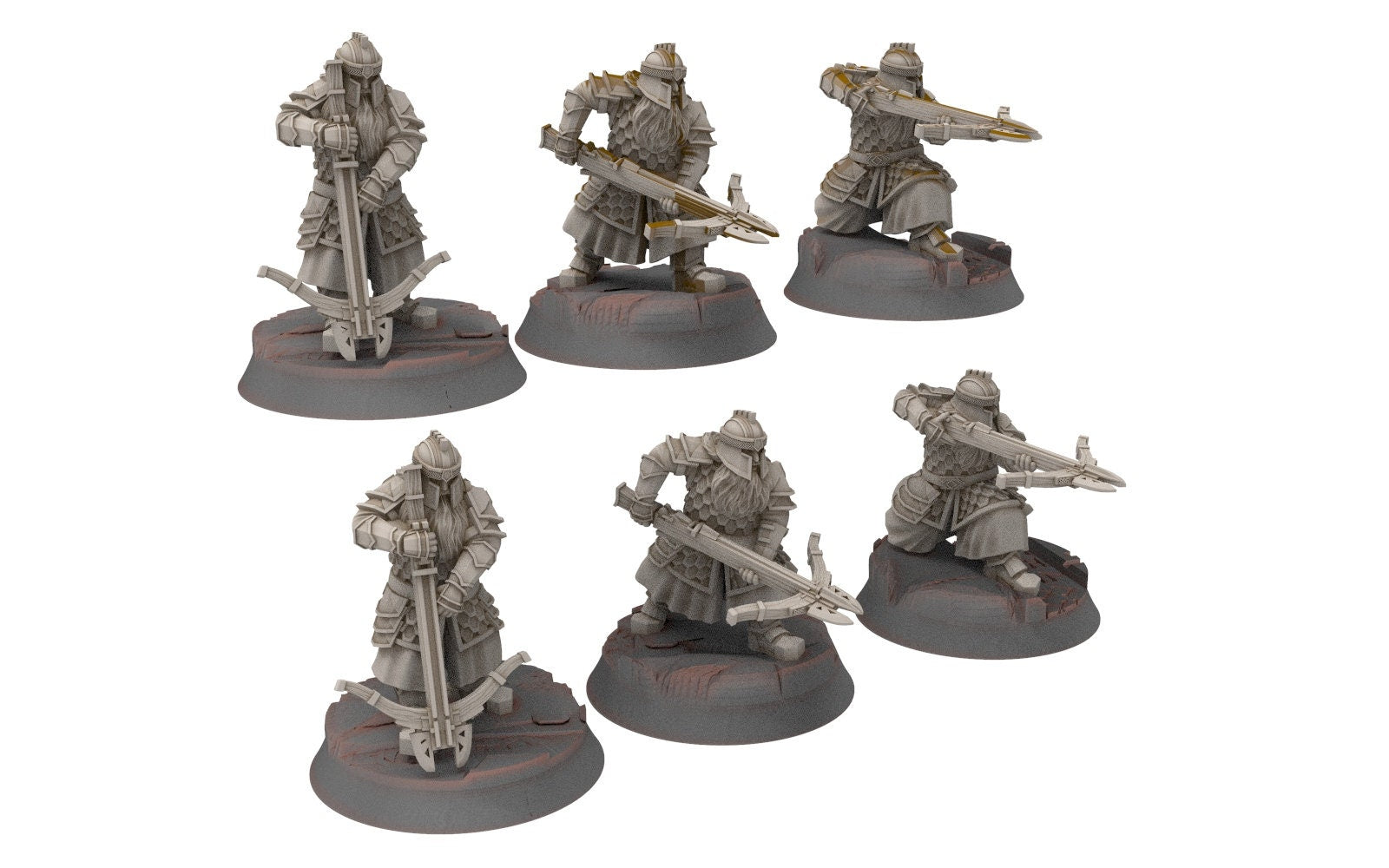 Dwarves - Silver Goat Dwarves with Crossbow, The Dwarfs of The Mountains, for Lotr, davale games miniatures