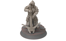 Load image into Gallery viewer, Dwarves - Silver Goat Dwarves with Crossbow, The Dwarfs of The Mountains, for Lotr, davale games miniatures
