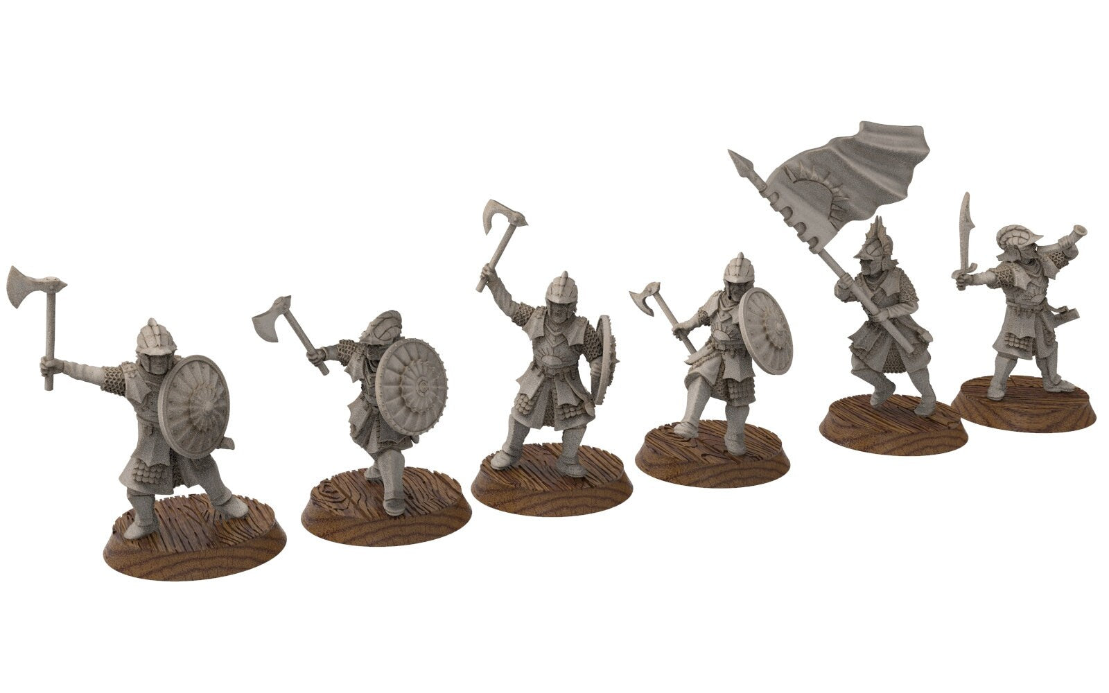 Corsairs - Heavy Pirate Axemen, immortals fell dark humans, port corsairs Harad Bedouin Arab Sarazins miniatures for wargame D&D, Lotr...