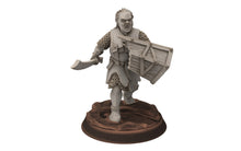 Load image into Gallery viewer, Orcs horde - Orc Armoured Scouts with Swords, Orc warriors warband, Middle rings miniatures for wargame D&amp;D, Lotr... Medbury miniatures
