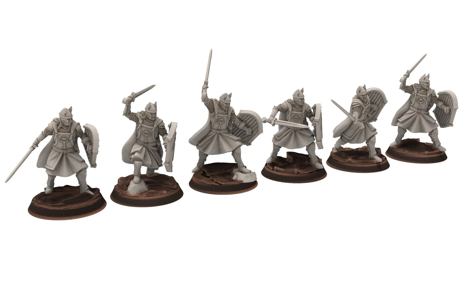 Gandor - Old Swordmen, minis for wargame D&D, SDA...