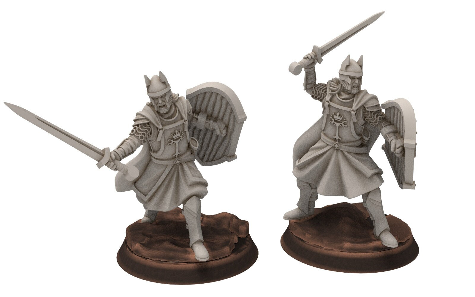 Gandor - Old Swordmen, minis for wargame D&D, SDA...