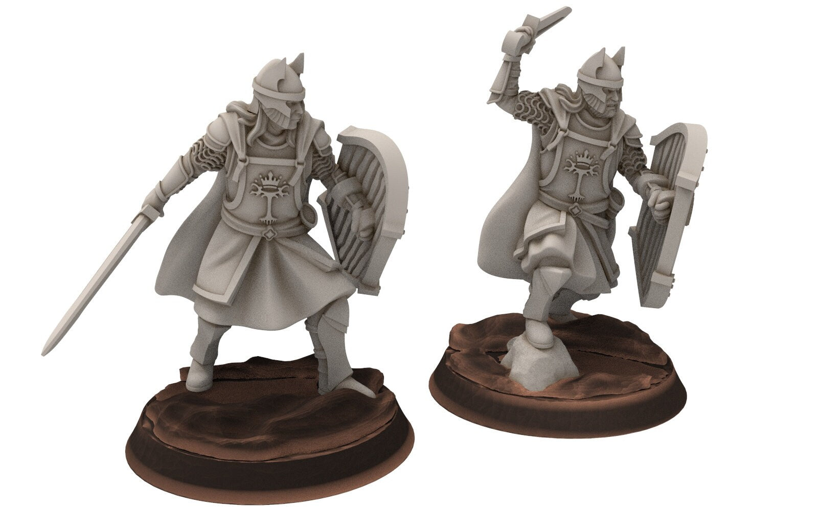 Gandor - Old Swordmen, minis for wargame D&D, SDA...