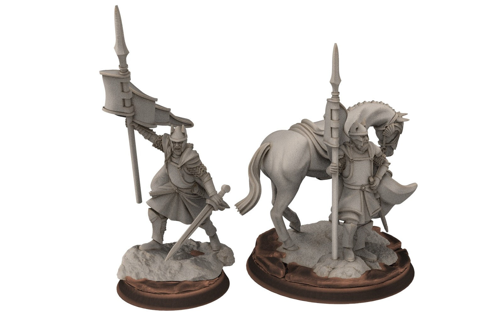 Gandor - Old Banner hight humans, minis for wargame D&D, SDA... Davale miniatures