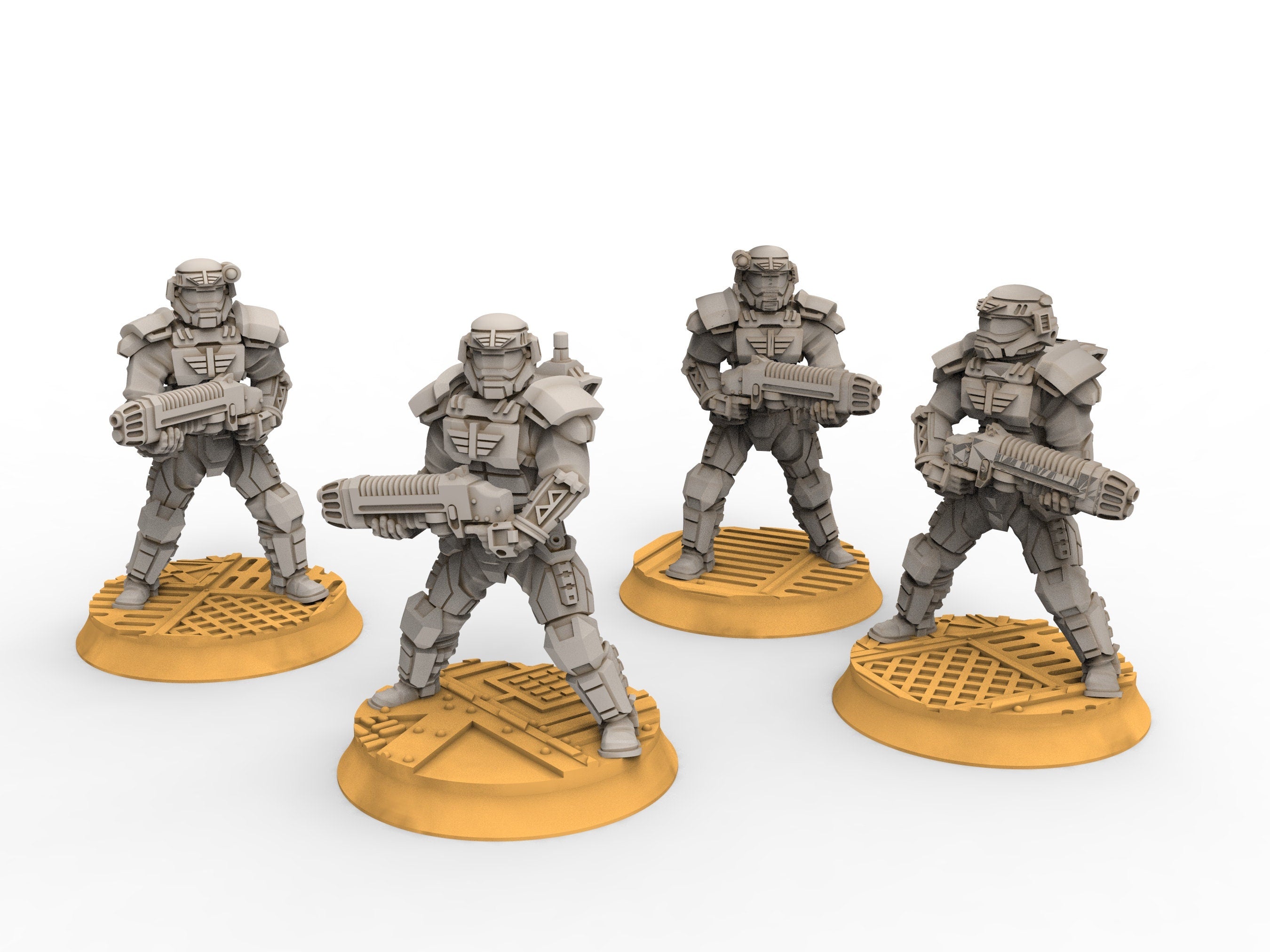 Rundsgaard - Plasma Elite Creed Guard, infanterie impériale, empire post apocalyptique, utilisable pour tabletop wargame.