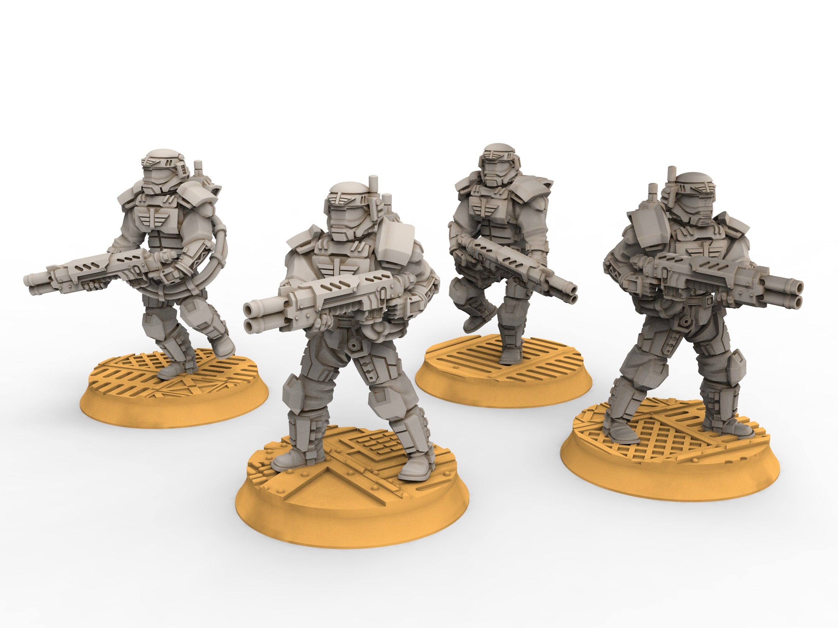 Rundsgaard - Heavy Laser Elite Creed Guard, infanterie impériale, empire post apocalyptique, utilisable pour tabletop wargame.