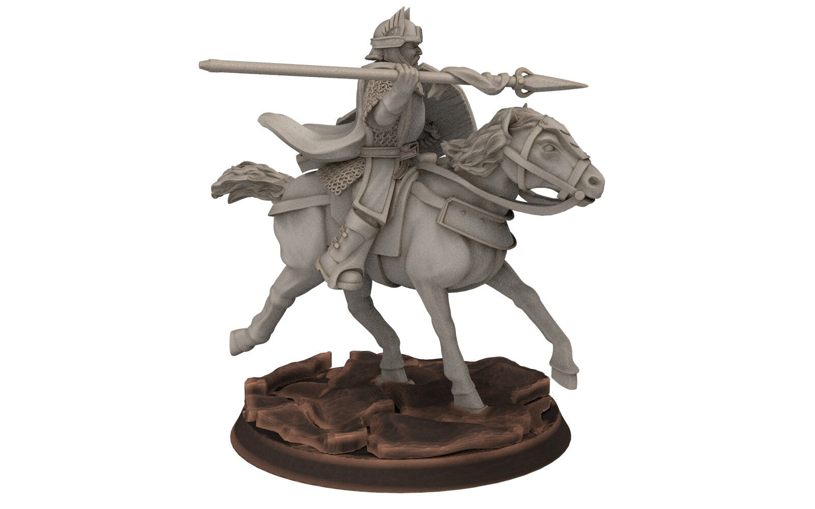 Gandor - Old Cavalry of the west hight humans, modular convertible minis for wargame D&D, Lotr... Quatermaster3D miniatures