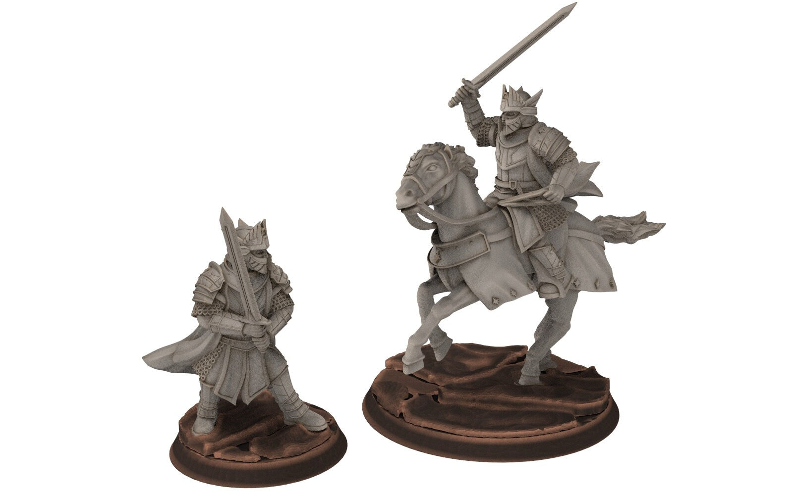 Gandor - Old King of the west hight humans, minis for wargame D&D, Lotr... Quatermaster3D miniatures