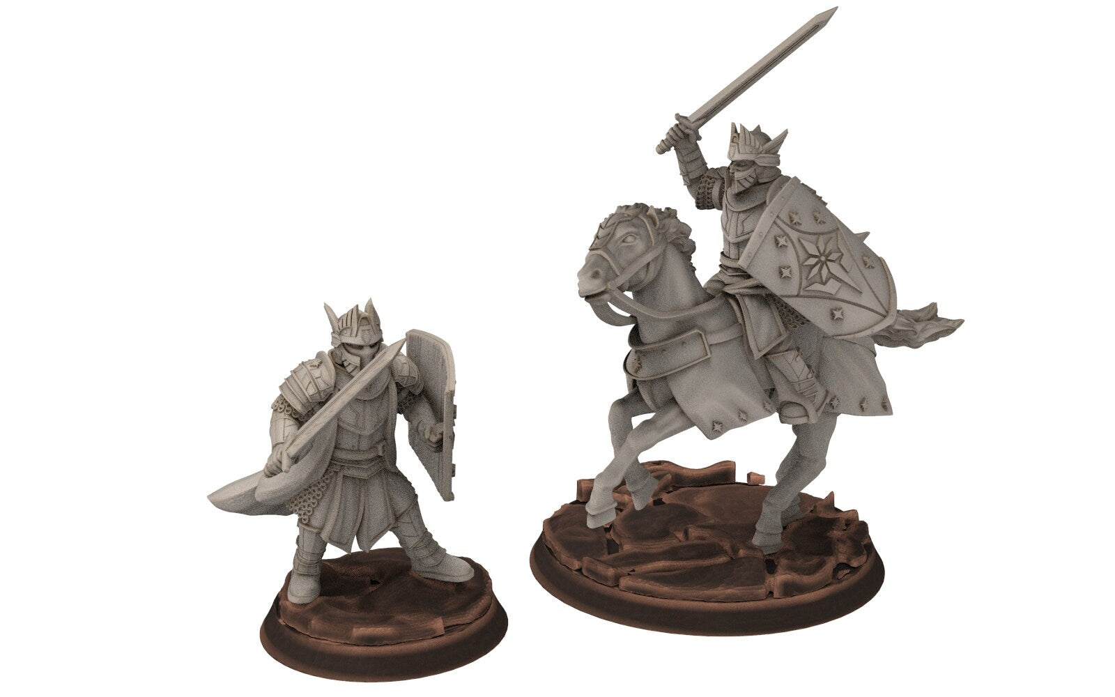 Gandor - Old King of the west hight humans, minis for wargame D&D, Lotr... Quatermaster3D miniatures