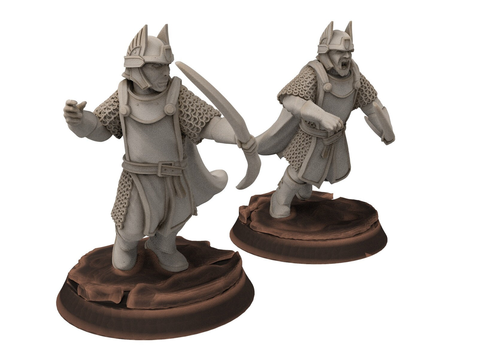 Gandor - Old Bowmen archer warriors of the west hight humans, minis for wargame D&D, Lotr... Quatermaster3D miniatures