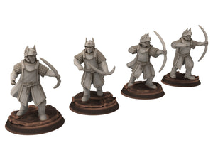 Gandor - Old Bowmen archer warriors of the west hight humans, minis for wargame D&D, Lotr... Quatermaster3D miniatures