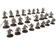 Charger l&#39;image dans la galerie, Gandor - Old Swordmen men at arms warriors of the west hight humans, minis for wargame D&amp;D, Lotr... Quatermaster3D miniatures
