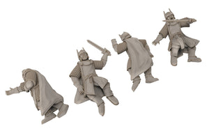 Gandor - Casualties - Old Swordmen men at arms warriors of the west hight humans, minis for wargame D&D, Lotr... Quatermaster3D miniatures