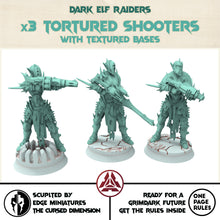 Charger l&#39;image dans la galerie, Dark city - x3 Tortured Shooters warriors Dark elves raiders eldar drow, Modular convertible 3D printed miniatures

