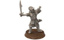 Charger l&#39;image dans la galerie, Corsairs - Heavy Pirate Warriors, immortals fell dark humans, port corsairs Harad Bedouin Arab Sarazins miniatures for wargame D&amp;D, Lotr...
