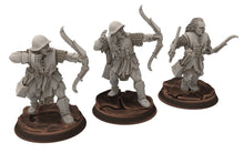 Load image into Gallery viewer, Orcs horde - Orc Armoured Scouts with Bows, Orc warriors warband, Middle rings miniatures for wargame D&amp;D, Lotr... Medbury miniatures
