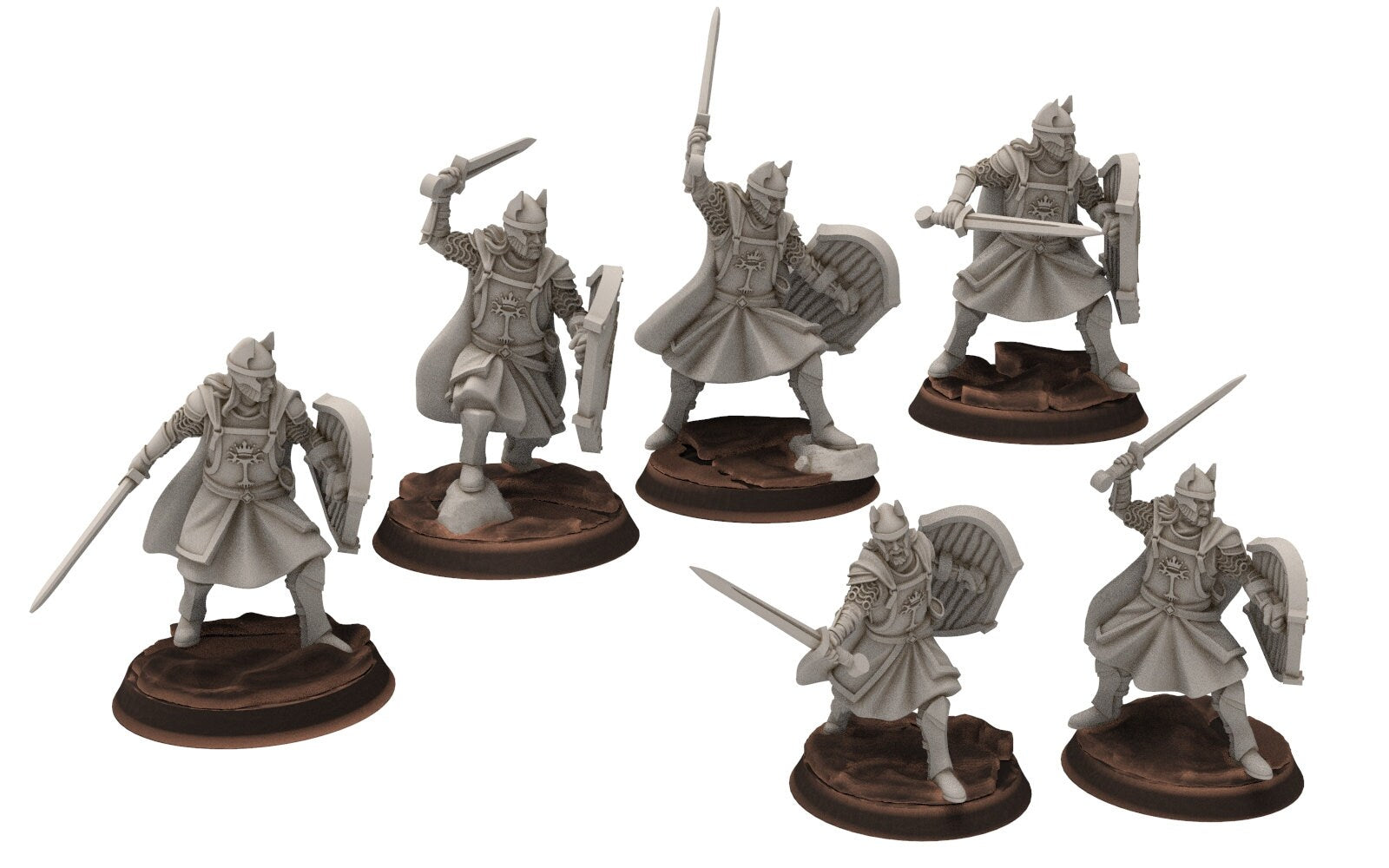 Gandor - Old Swordmen, minis for wargame D&D, SDA...